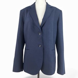 Talbots | Women’s Navy Blue 2-Button Blazer 100% Italian Wool | 12
